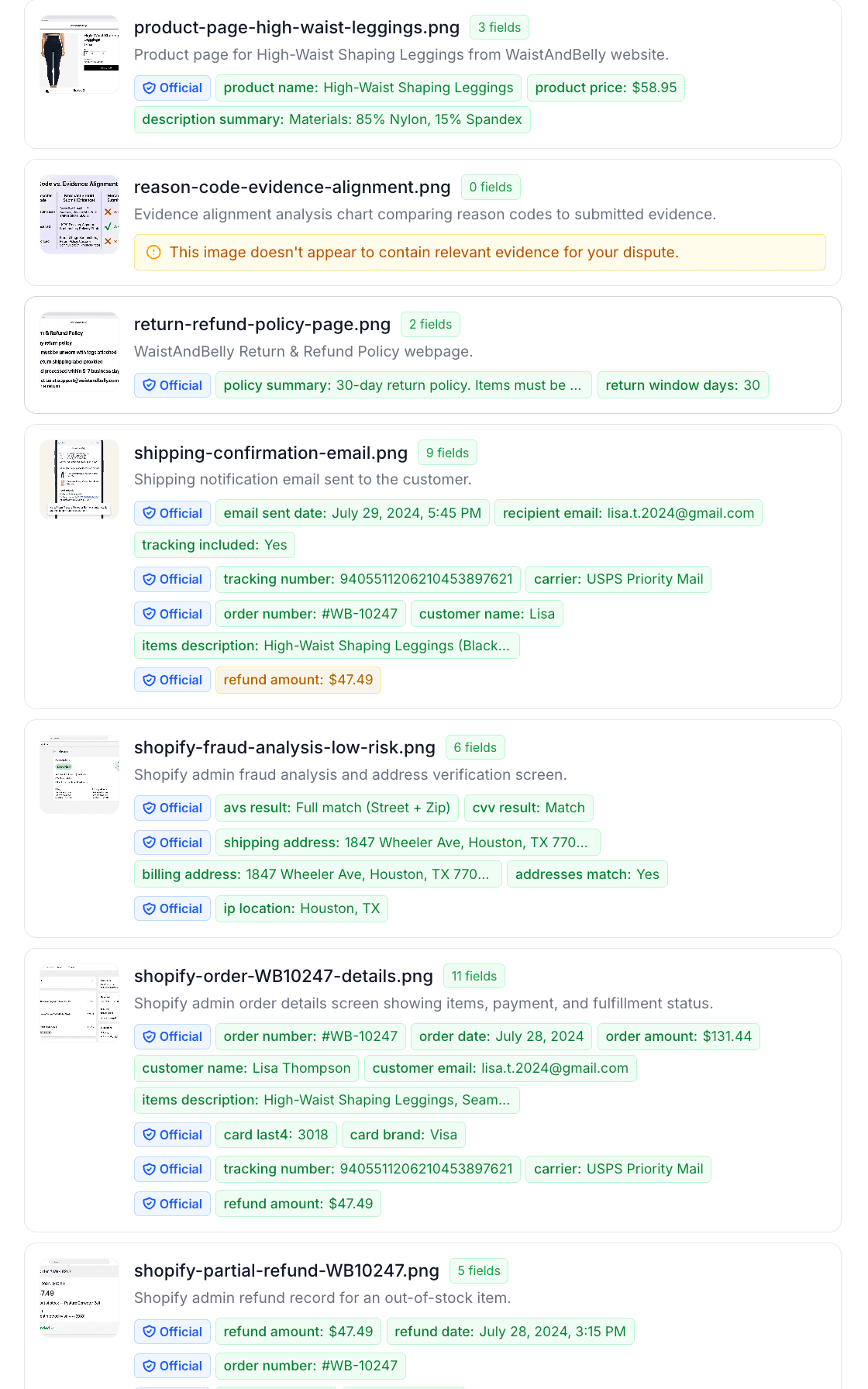 Smart Evidence Extraction